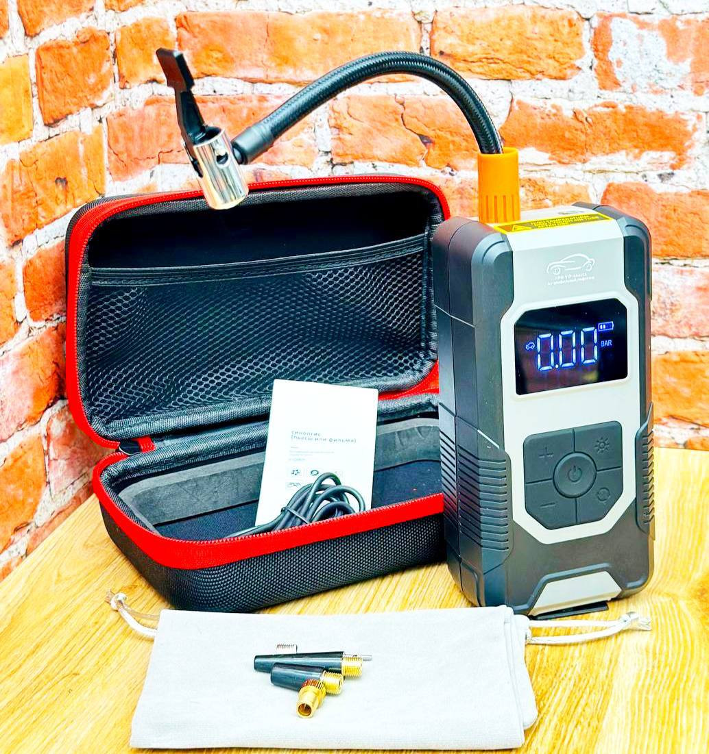 Портативное устройство 3в1: компрессор, фонарь и повербанк Модель: Y-QB01