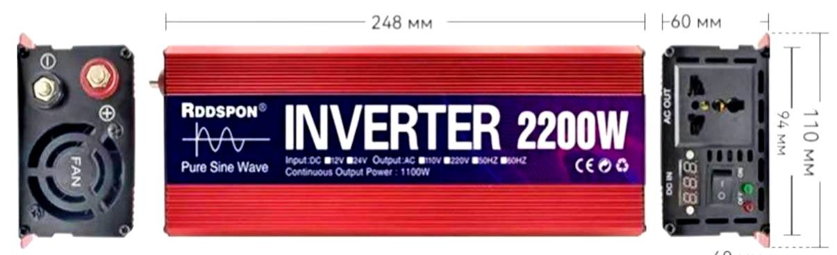 Инвертер Red 12v-220v/2200w